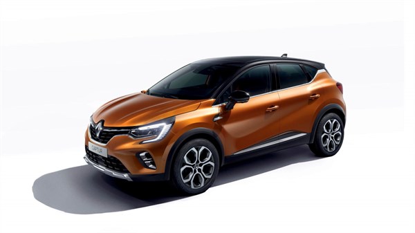 Oranž musta katusega Renault Captur väliskujundus kere 